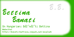 bettina banati business card